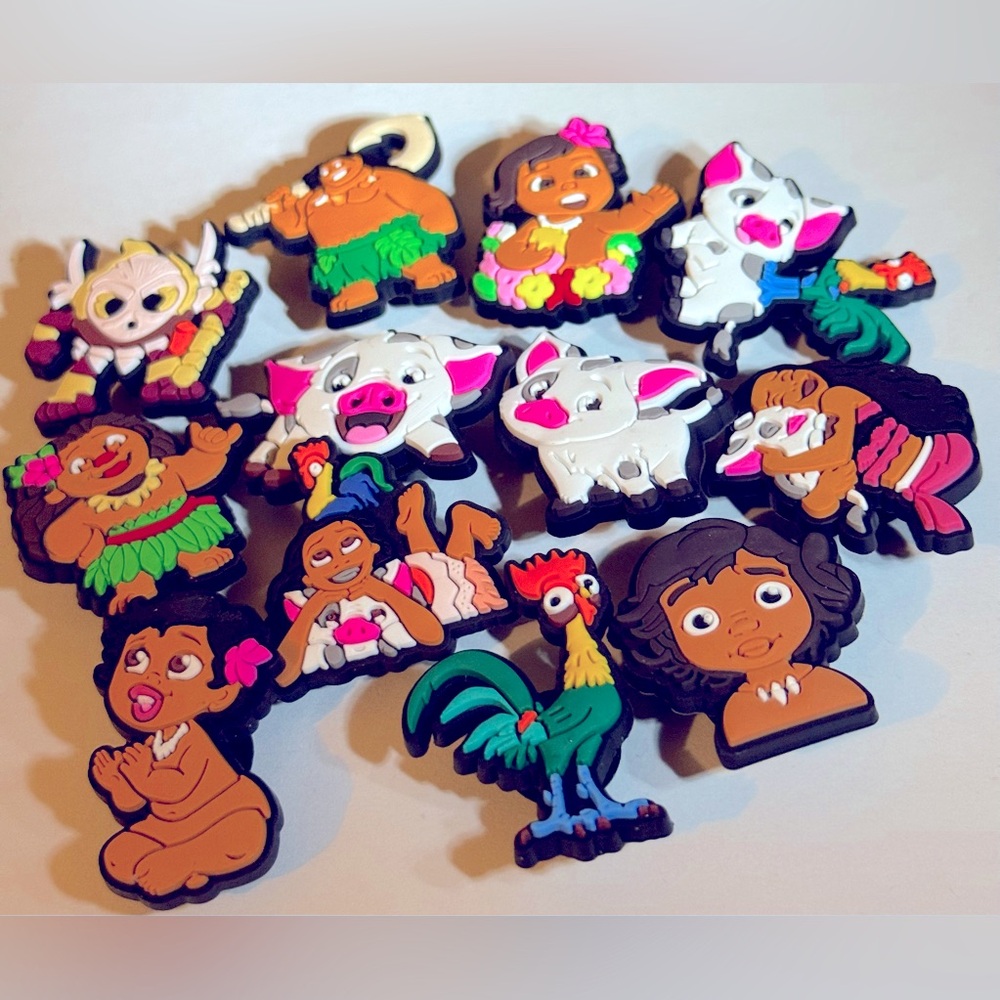 12 Moana Croc Charms Shoe Charm Jibbit Disney Croc Charms